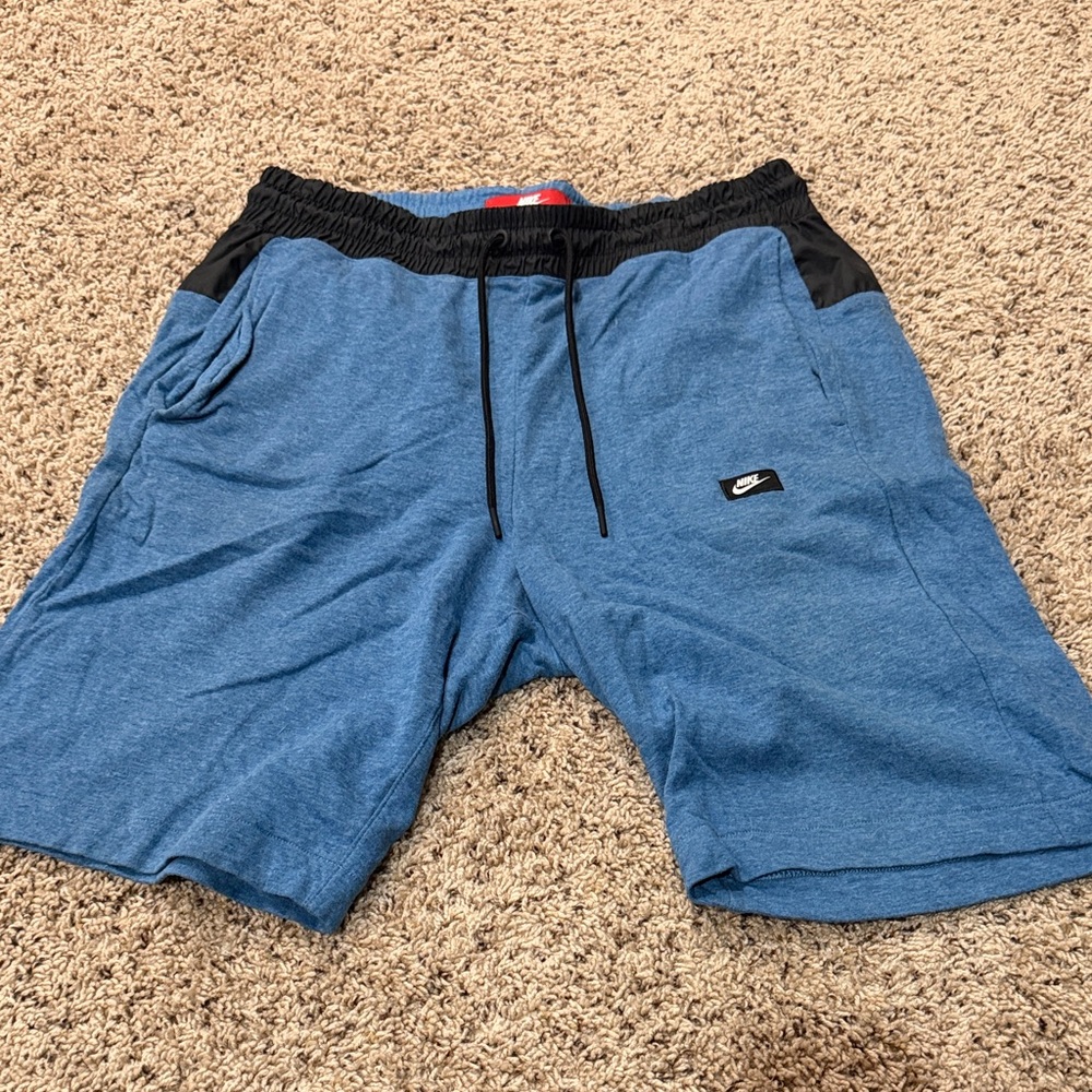 Nike Men's Athletic Shorts in Blue and Black